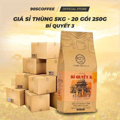 [THÙNG 20 GÓI 250G] Cà Phê Bí Quyết 3 Rang Mộc Nguyên Chất - Đậm Đà, Hậu Ngọt, Thơm Lâu