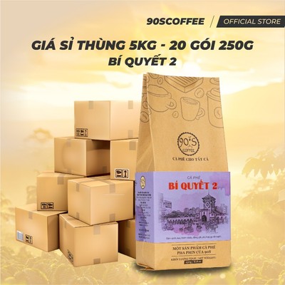 [THÙNG 20 GÓI 250G] Cà Phê Bí Quyết 2 Rang Mộc Nguyên Chất - Đắng Đậm, Chua Thanh, Hậu Ngọt