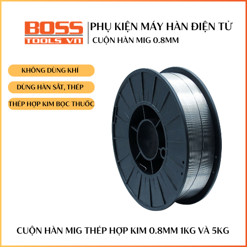 Cuộn dây hàn MIG không khí dùng cho máy hàn mini - mig 1kg và 5kg 0.8mm
