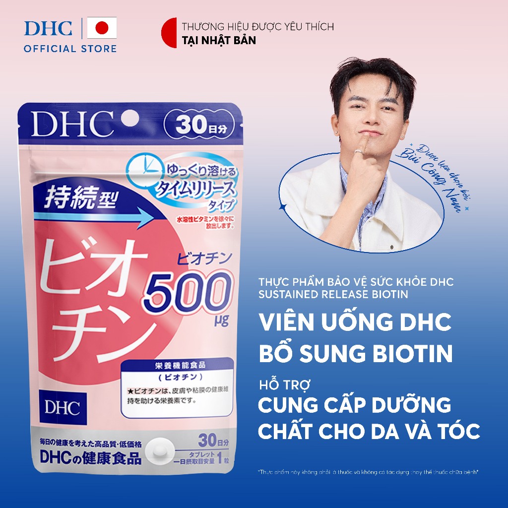 [Live] Viên uống DHC Biotin hỗ trợ tốt cho da và tóc (30 Ngày) - TPBVSK DHC Sustained Release Biotin