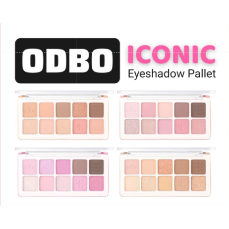 ODBO Bảng Phấn Mắt Có Nhũ 10 Ô Iconic Eyeshadow Pallet OD2029 Mềm Mịn, Bám Màu Tốt