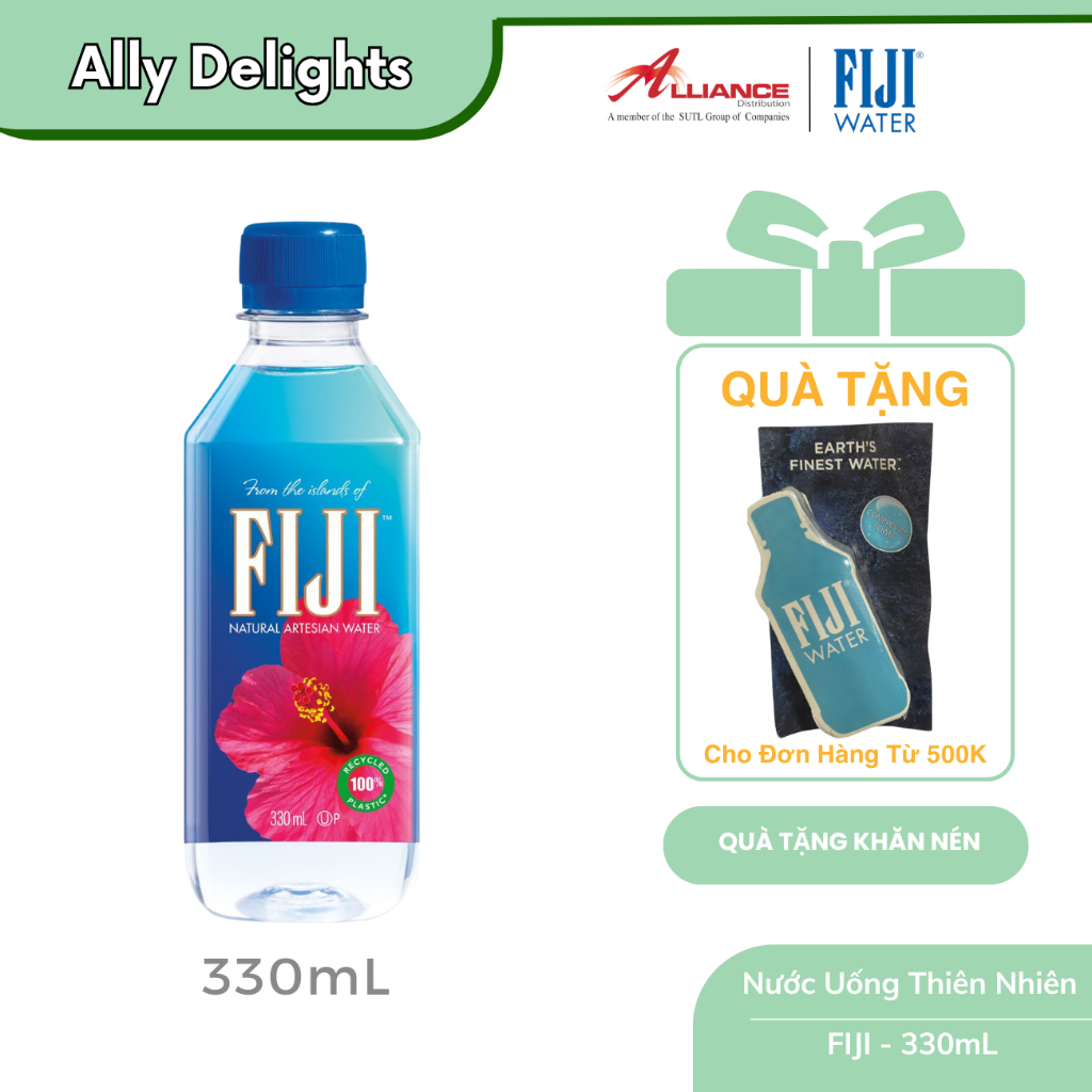 [Earth's Finest Water 1 Carton] Nước Khoáng Nhập Khẩu Fiji Thùng 330ml x 24 Chai -Thương Hiệu Tại Mỹ