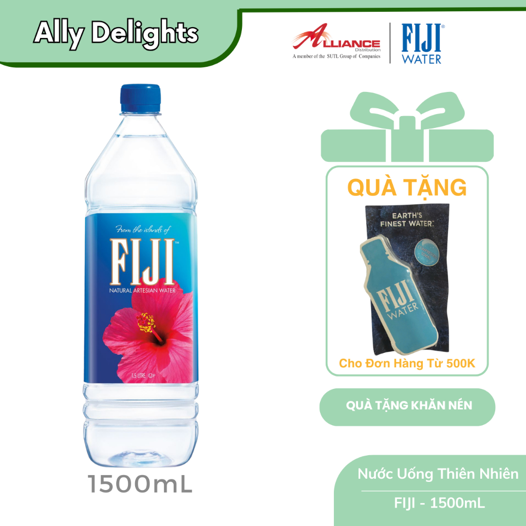 [Earth's Finest Water] Nước khoáng nhập khẩu Fiji 1.5 L thương hiệu cao cấp số 1 tại Mỹ