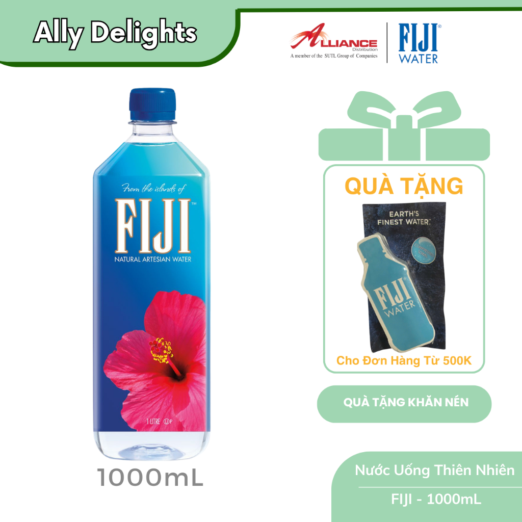 [Earth's Finest Water] Nước khoáng nhập khẩu Fiji 1L thương hiệu cao cấp số 1 tại Mỹ