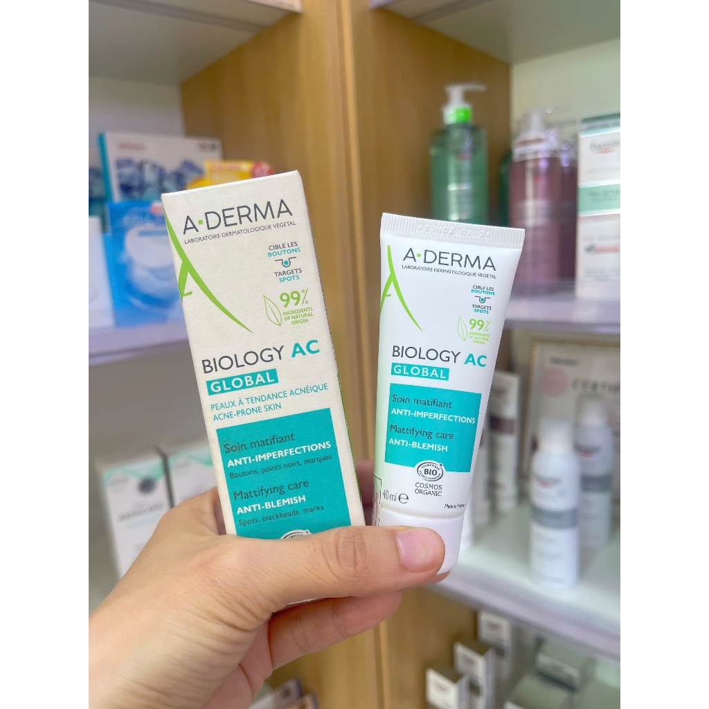 Aderma Kem Dưỡng Chăm Sóc Da, Giảm Dầu Thừa Và Làm Mờ Vết Thâm Mụn Biology AC Global Mattifying Care