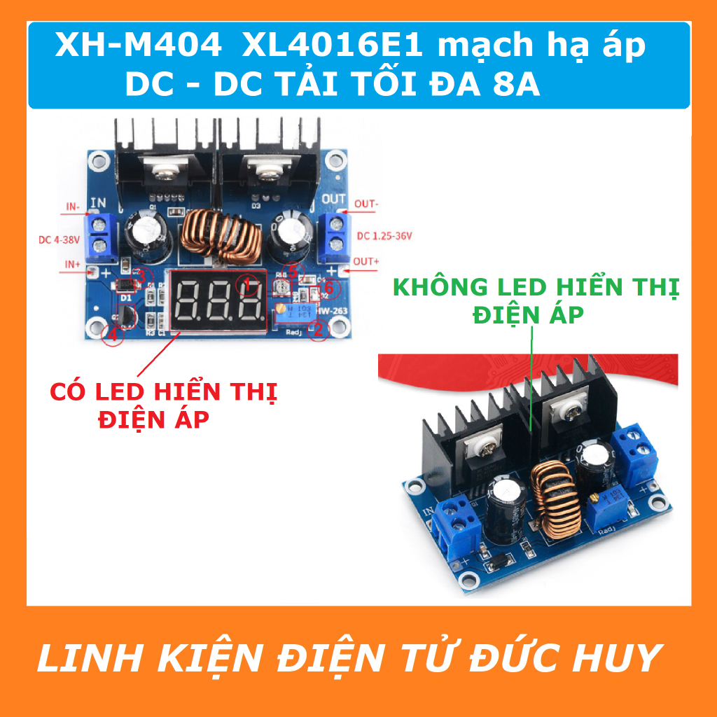 XL4016E1 XL4016 mạch hạ áp DC DC, tải tối đa 8A