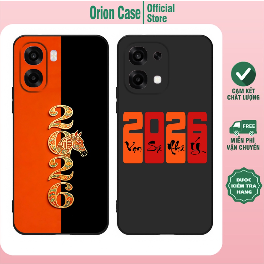 Ốp lưng Oppo A6 / Oppo A6 Pro / Oppo A6x / Oppo A6t in hình ngựa 2026 may mắn, thành công