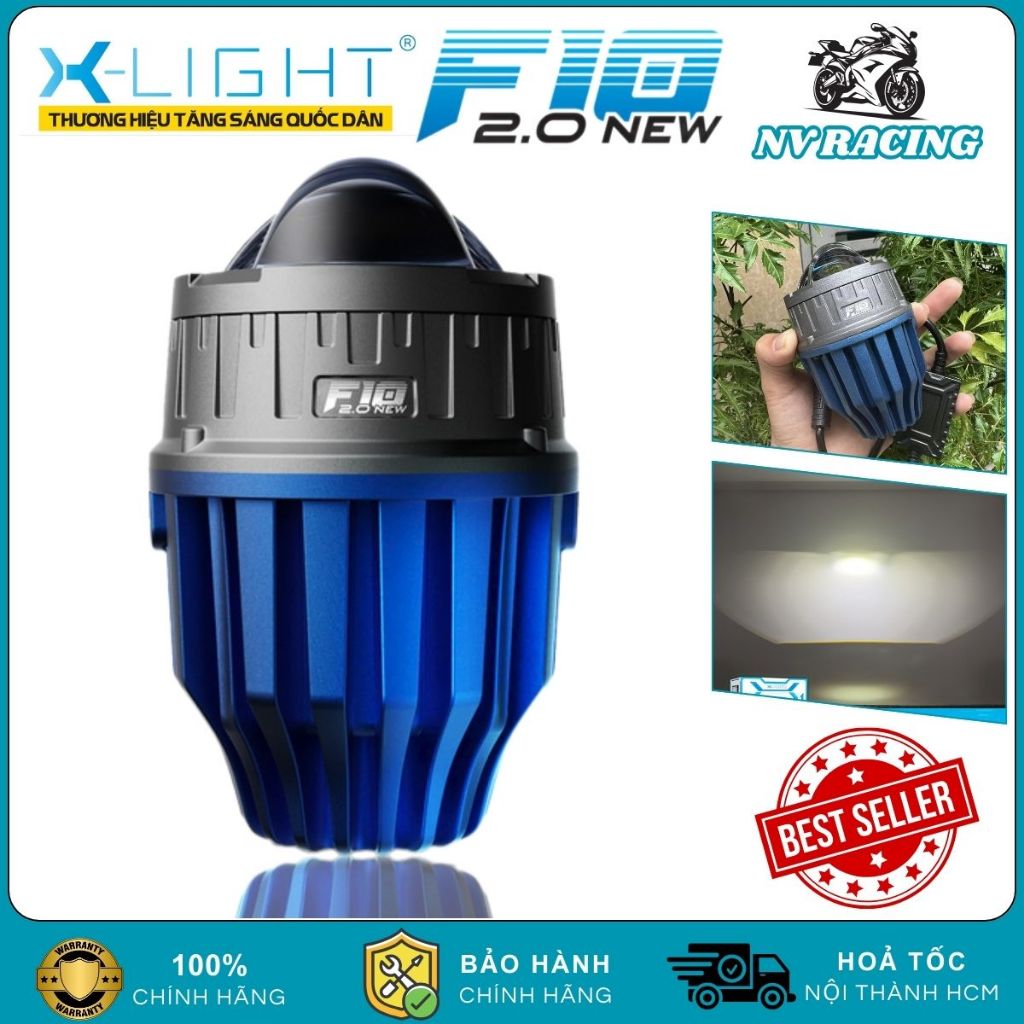 Đèn Bi Gầm X-LIGHT F10 2.0 NEW 60W Chính Hãng Siêu Sáng Cos Mạnh Bi LED Nâng Cấp Đèn Xe Hơi BH 2 Năm