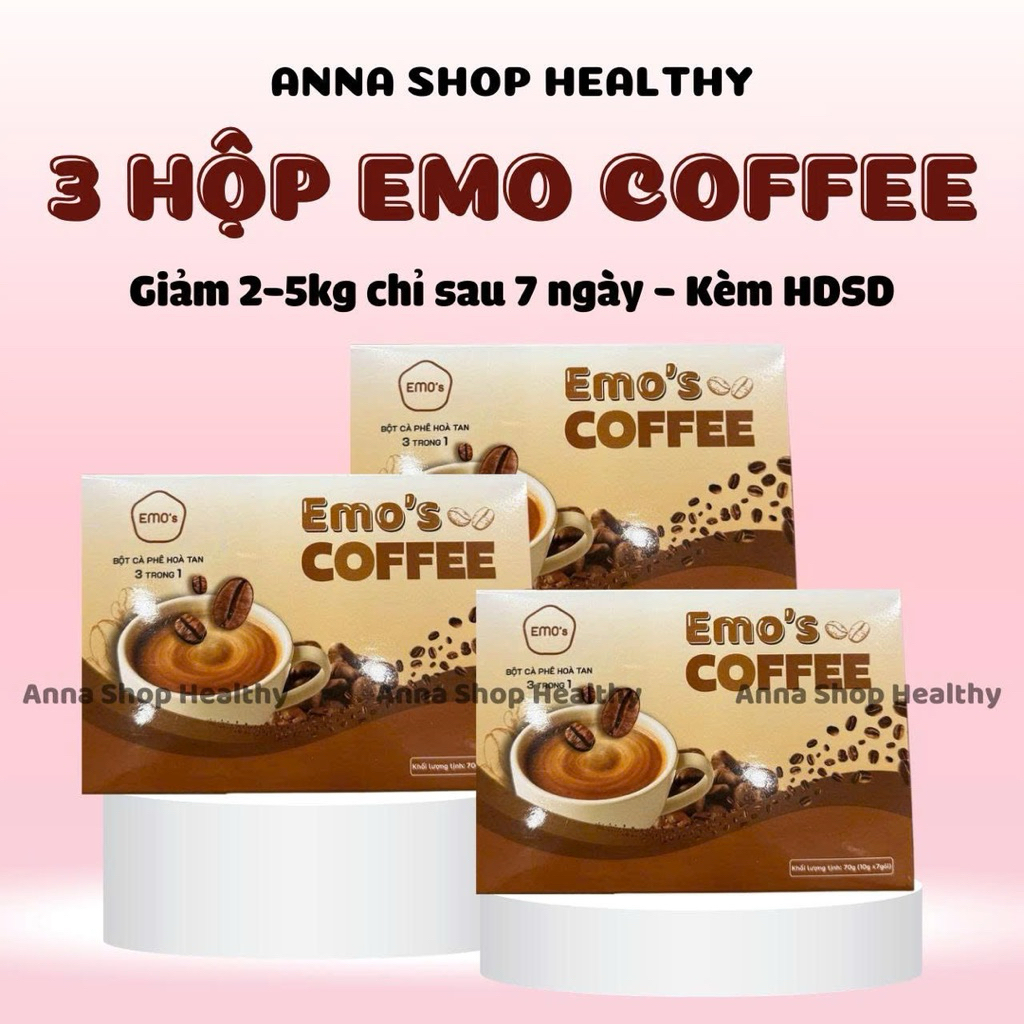 (CHÍNH HÃNG) Combo 3 Hộp Cà Phê Emo Giảm Cân Thơm Ngon/ EmoSLim