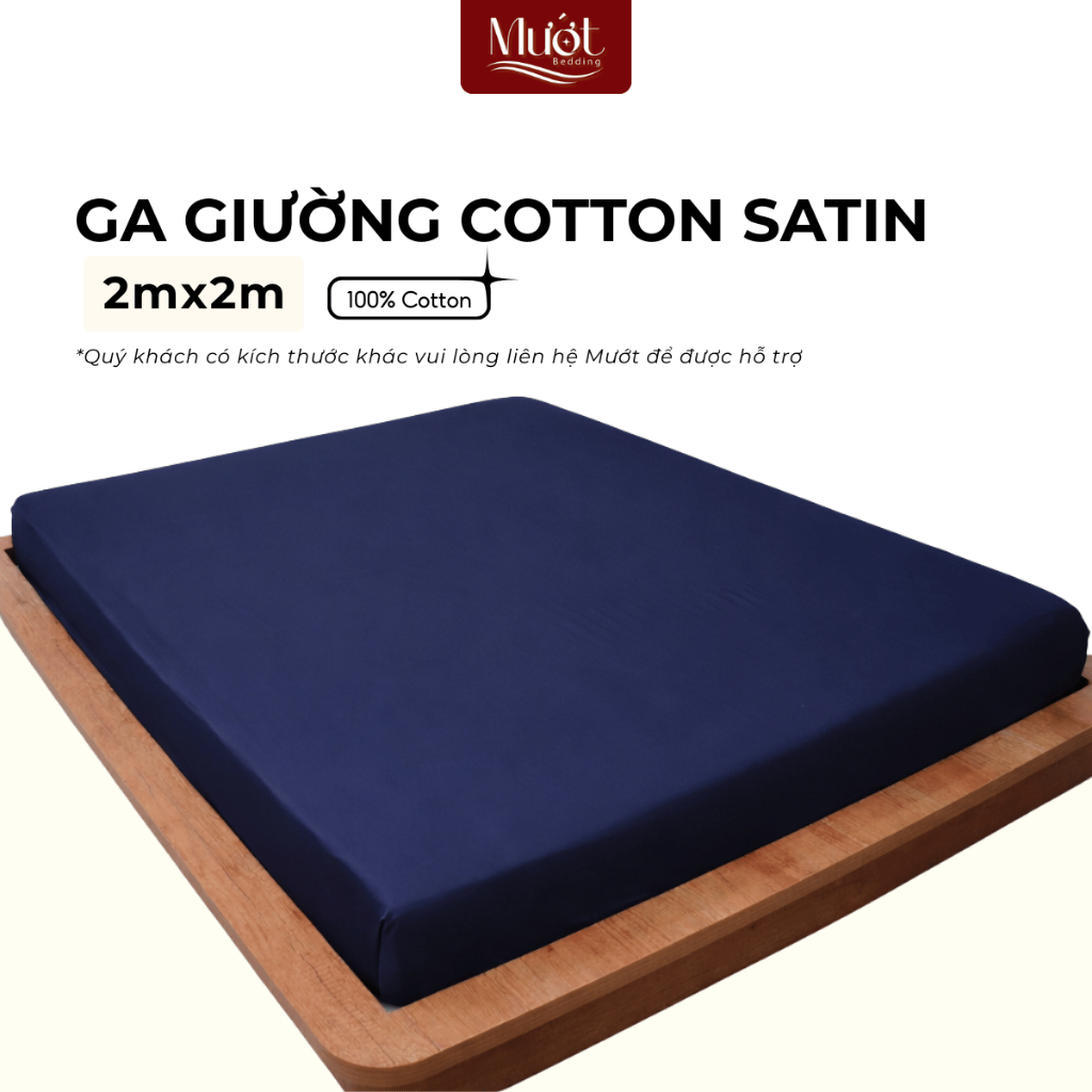 Ga giường kích thước 2mx2m Cotton Satin Mướt bedding chất liệu 100% cotton cao cấp