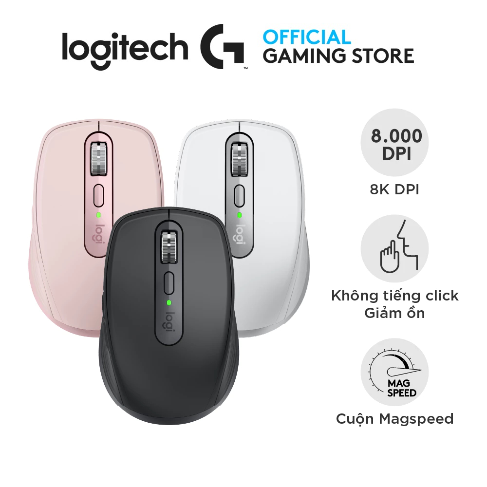 [GAMING] Logitech MX Anywhere 3S Wireless Bluetooth Silent Mouse - 8000 DPI, USB-C, MagSpeed