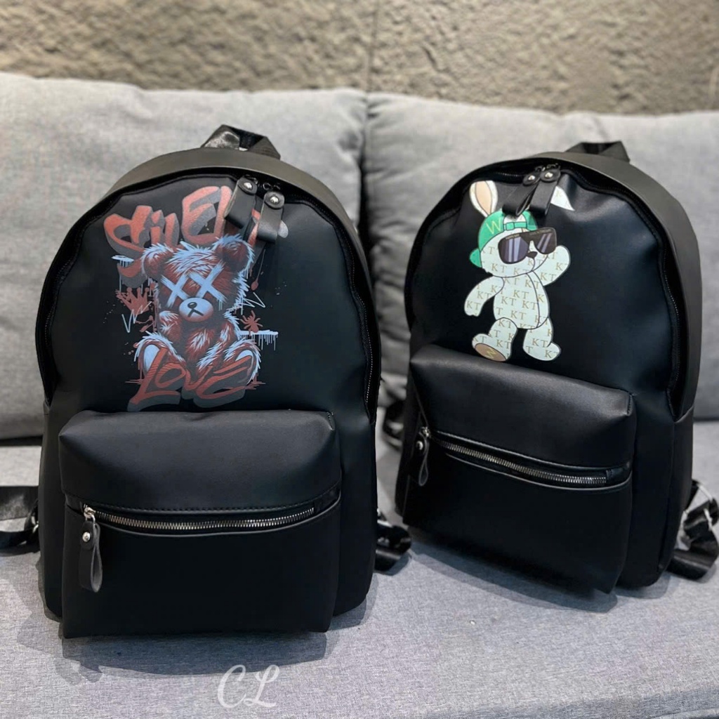 HOT MỚI NEWW Balo đi học nam nữ vải dù nylon bóng in hoạ tiết hình khủng long boy phố