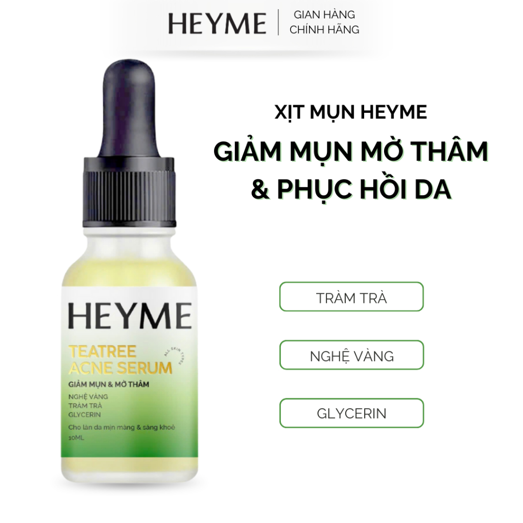 Serum mụn HEYME hỗ trợ mờ thâm mụn, hỗ trợ phục hồi da mụn 15ML