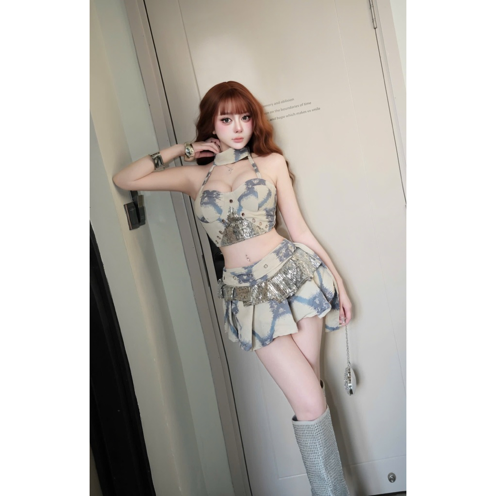 Set cup xoè viền kim sa - Doris Store