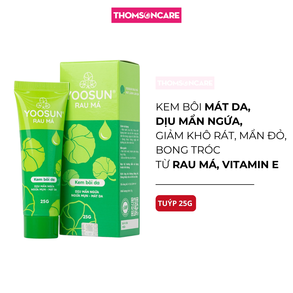 Kem Yoosun Rau Má ngừa rôm sảy, hăm da, mẩn ngứa, côn trùng, làm dịu da - Tuýp 25g