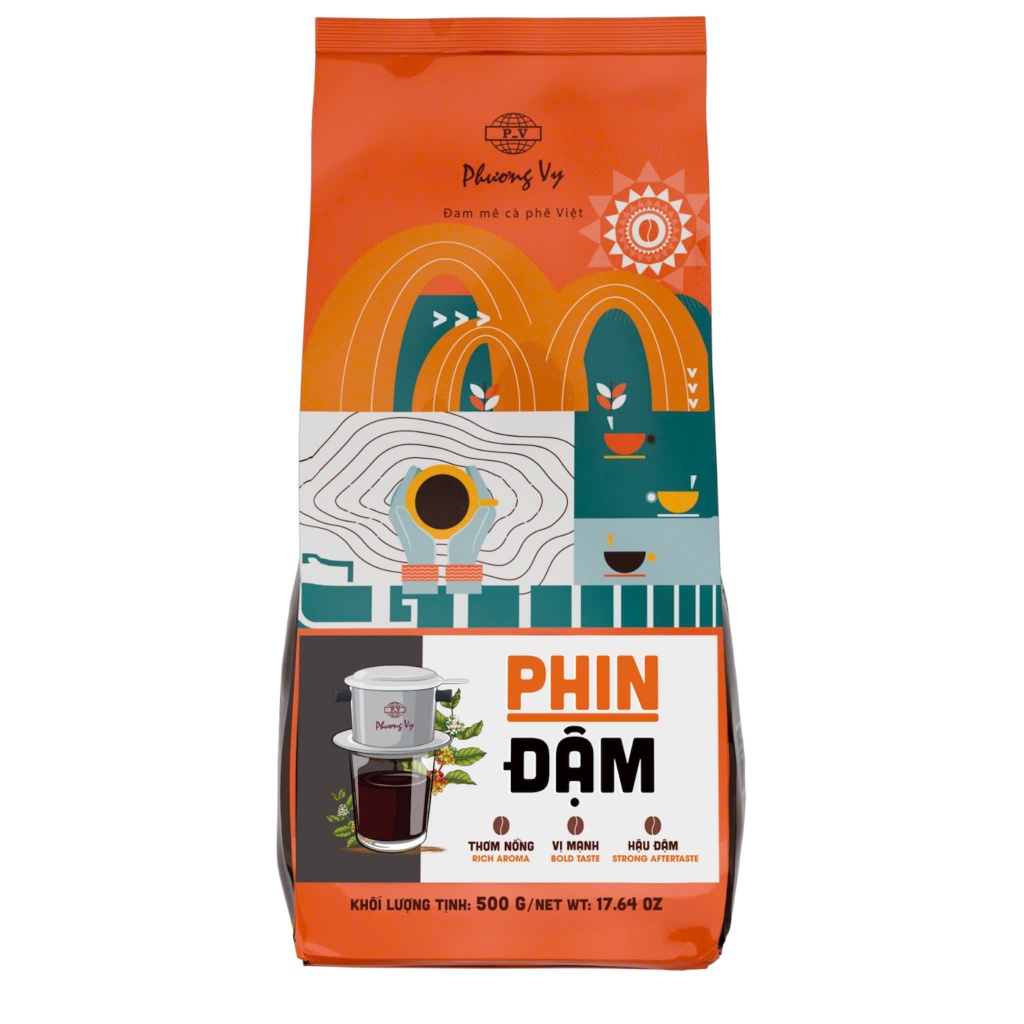 Cà Phê Phương Vy PHIN ĐẬM Khối Lượng Tịnh 500gr