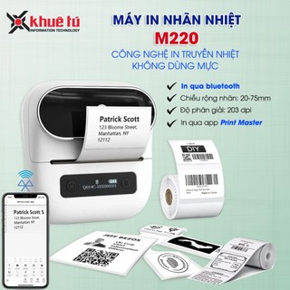 Máy in nhãn AIMO M220 I in nhãn thông tin sản phẩm, nhãn trang sức, nhãn ghi chú