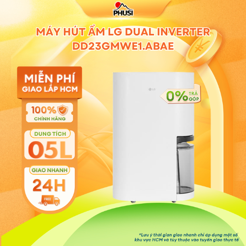 DD23GMWE1 [GIAO TOÀN QUỐC] Máy hút ẩm LG Dual Inverter DD23GMWE1.ABAE- CHÍNH HÃNG, CÔNG SUẤT MẠNH MẼ