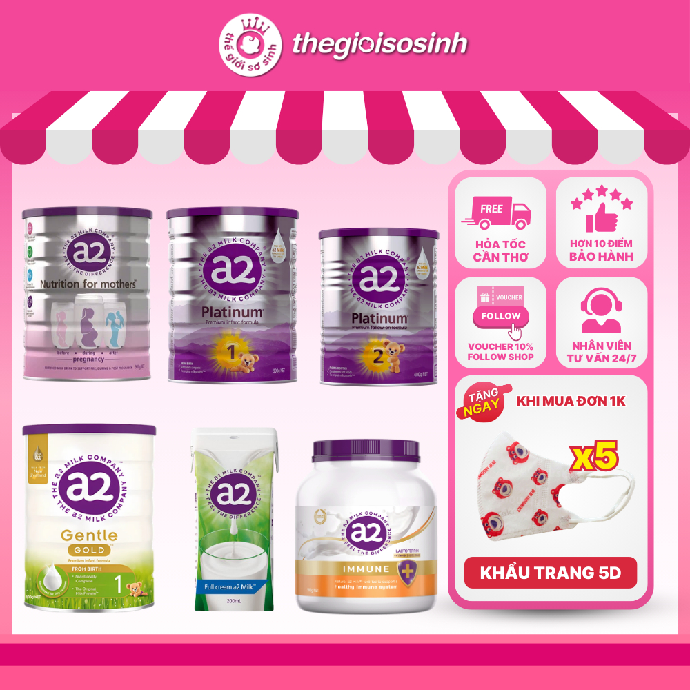 [✨25.03 RẺ VÔ ĐỊCH + VOUCHER 22%] Sữa A2 Platinum Gentle Gold Immune Lactoferrin Số 1 2 3 4 Chính Hãng Cho Bé 0 - 4 Tuổi