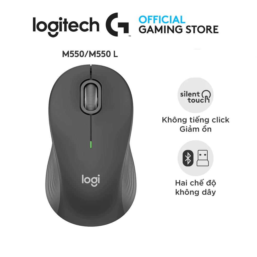Logitech M550 Signature Silent Bluetooth Mouse - Smartwheel Scrolling, Works On Multiple OS