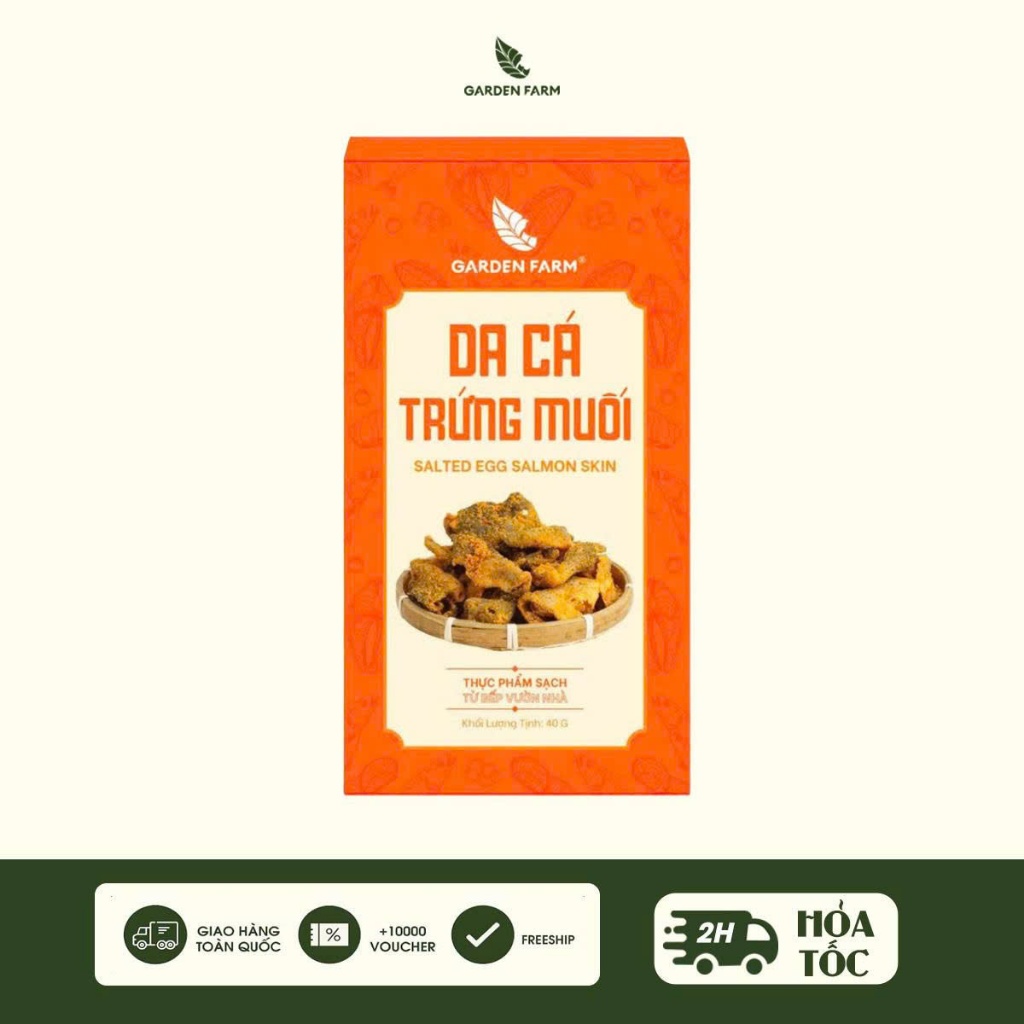 Da Cá Trứng Muối Garden Farm – Hộp Giấy 40g