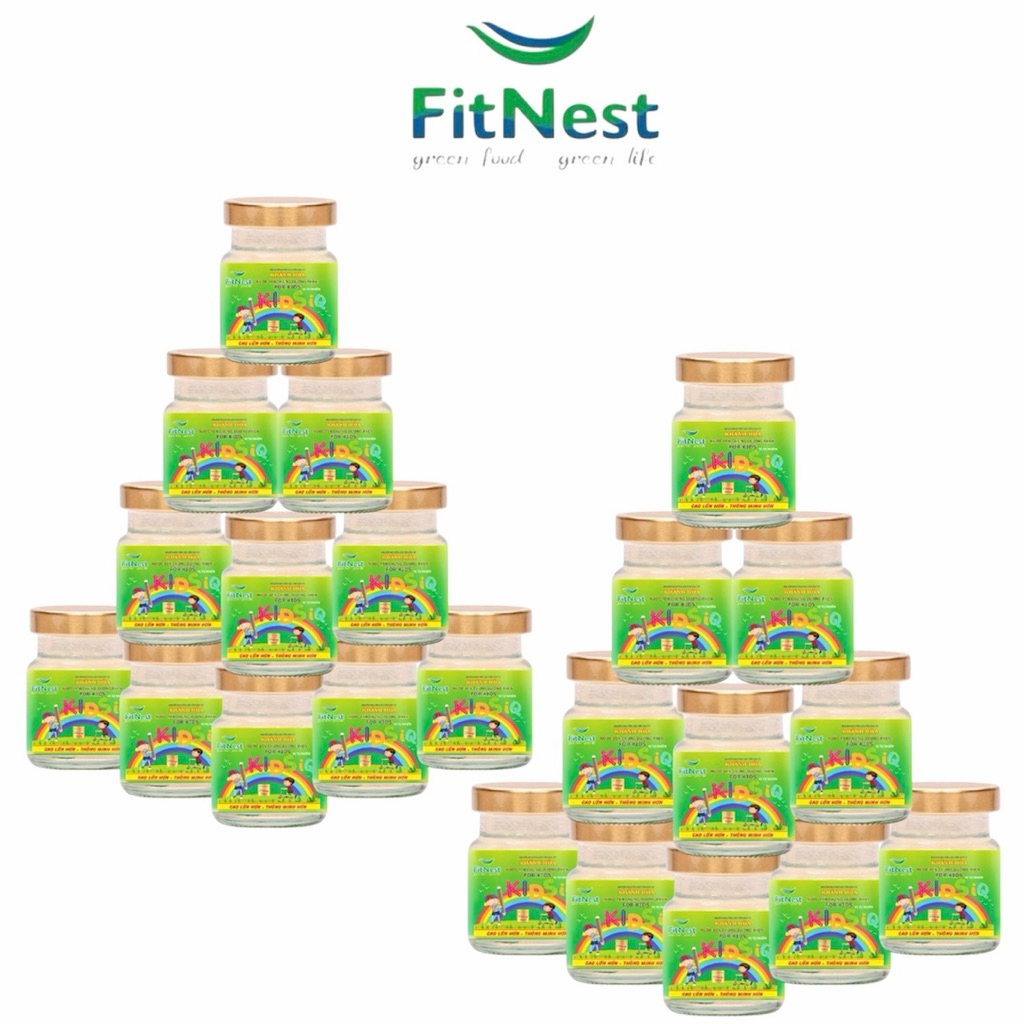 [ Combo 20 Lọ Trơn ] FitNest Yến chưng Kids IQ - 70ml/lọ - 770mg yến tươi -