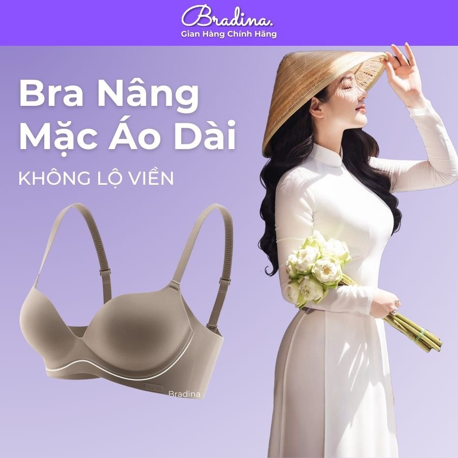 [MUA 1 TẶNG 1 - Chỉ trên LIVE] Áo ngực Áo lót không gọng Bradina Perfect Fit2 cup chéo, tạo khe ngực