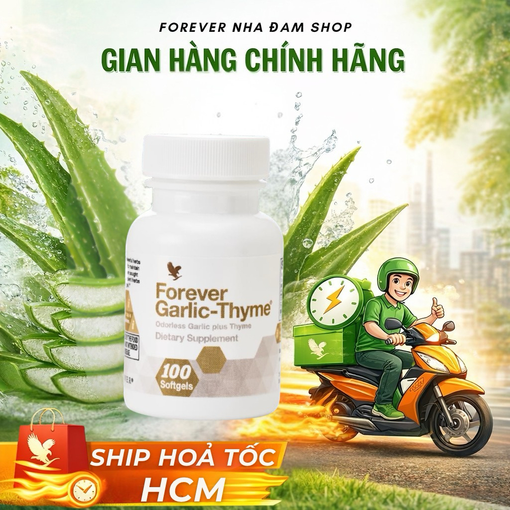 [CHÍNH HÃNG] Viên Tỏi Đen Forever Garlic-Thyme – Hỗ Trợ Tăng Sức Đề Kháng, Thanh Lọc Cơ Thể (#065FLP