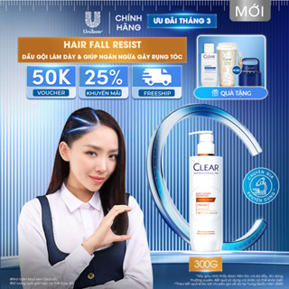 [MỚI RA MẮT] DẦU GỘI CHUYÊN DỤNG GIÚP LÀM DÀY & NGĂN NGỪA TÓC GÃY RỤNG CLEAR HAIRFALL RESIST 300G