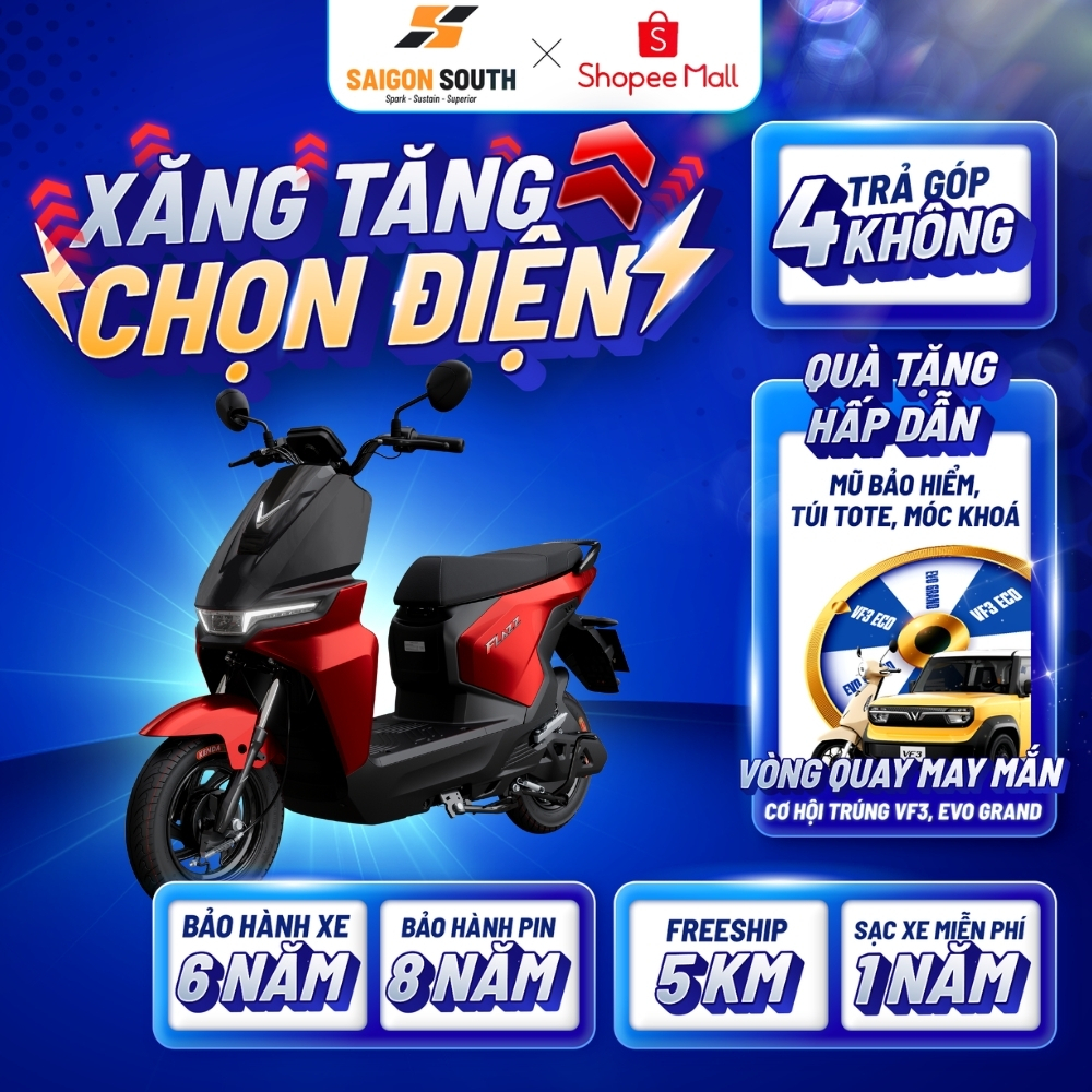 [NHẬN TẠI HCM] Xe Máy Điện VinFast Flazz - 50cc  - Góp 0%