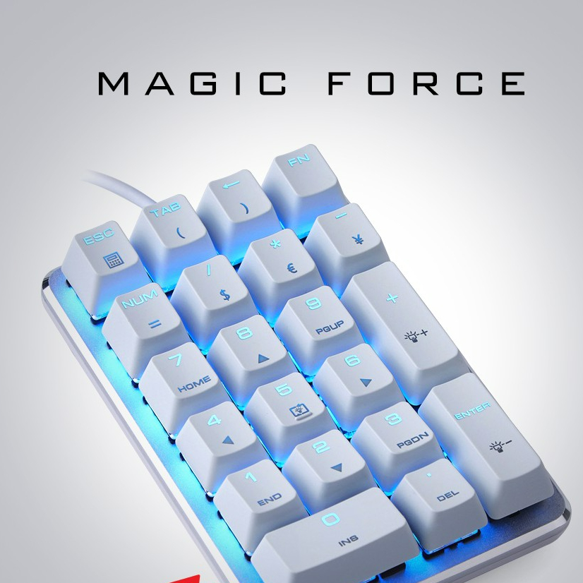 Bàn phím số cơ Magicforce Numpad - Trắng/Đen