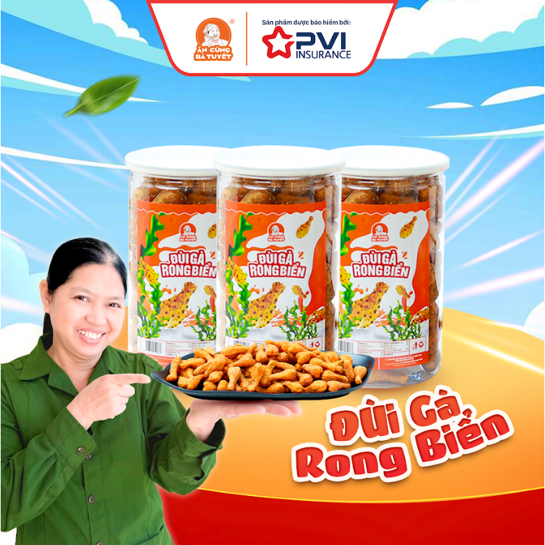 [ Tặng 1 phần quà ngẫu nhiên ] 1 hũ đùi gà rong biển nhỏ -ĂN CÙNG BÀ TUYẾT M75