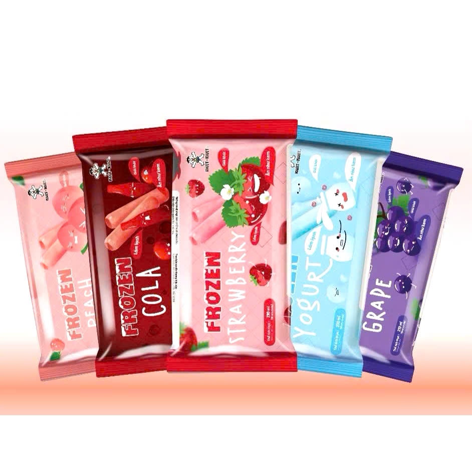 Combo 12 túi 210ml Nước Giải Khát Want Want Frozen - Bòn Bon Want Want Nhiều Hương Vị, Kem Đá Mát Lạ
