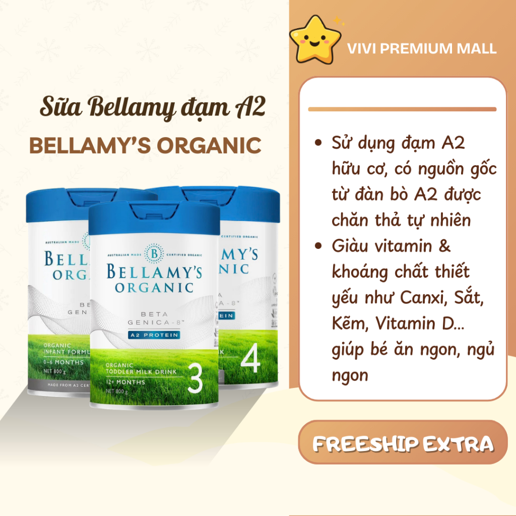 Bellamy’s Organic A2 350g – Sữa công thức Úc cho bé số 2 - ViVi Premium Mall