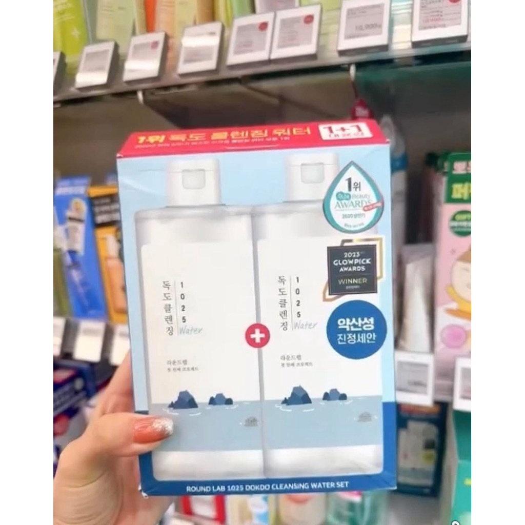 [Bill Oliveyoung]Nước Tẩy Trang Sạch Sâu Dịu Nhẹ Round Lab 1025 Dokdo Cleansing Water 400ml