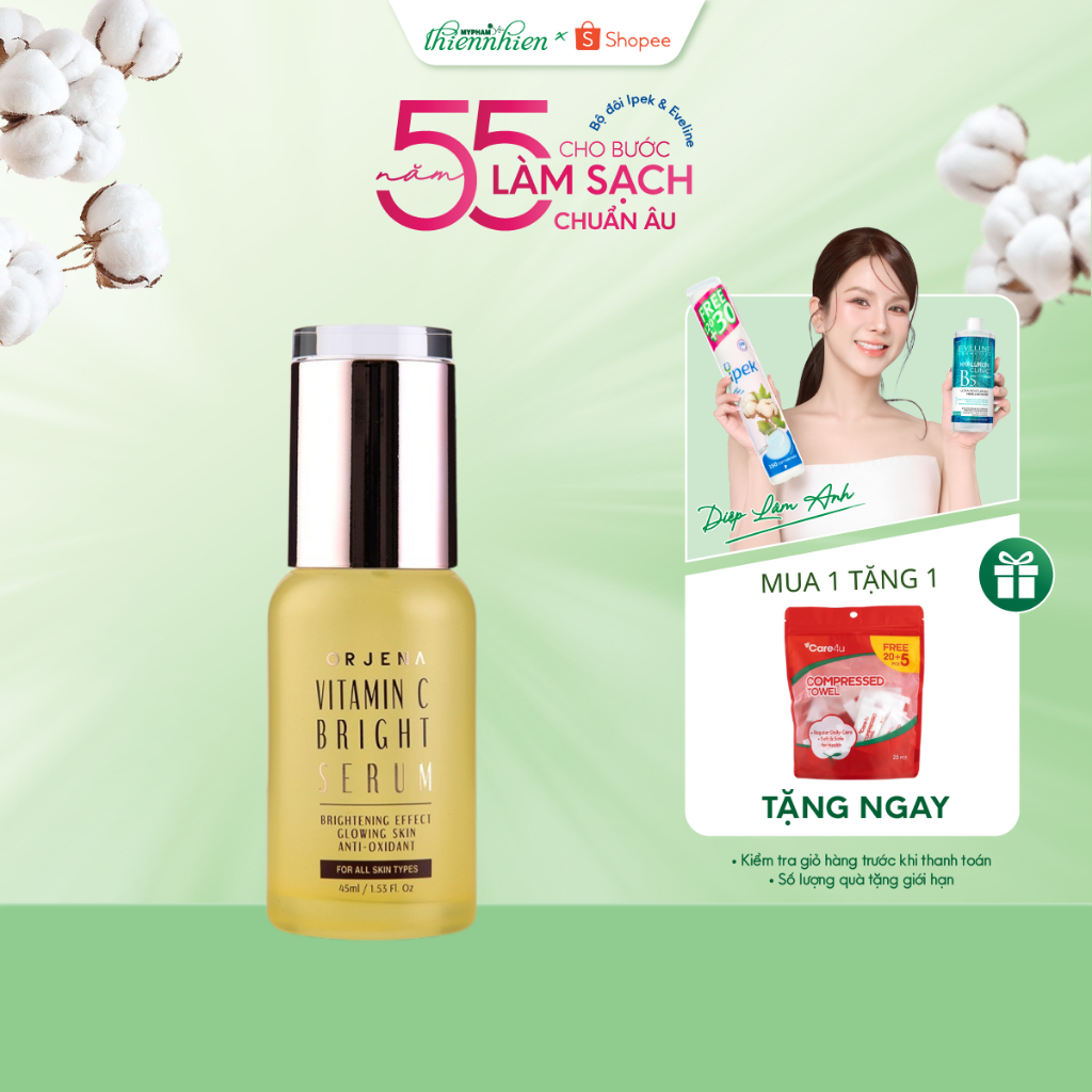 Tinh Chất Orjena Vitamin C 45ml – Serum Dưỡng Sáng Da, Hỗ Trợ Mờ Thâm, Cấp Ẩm, Giúp Da Mịn Màng Tươi