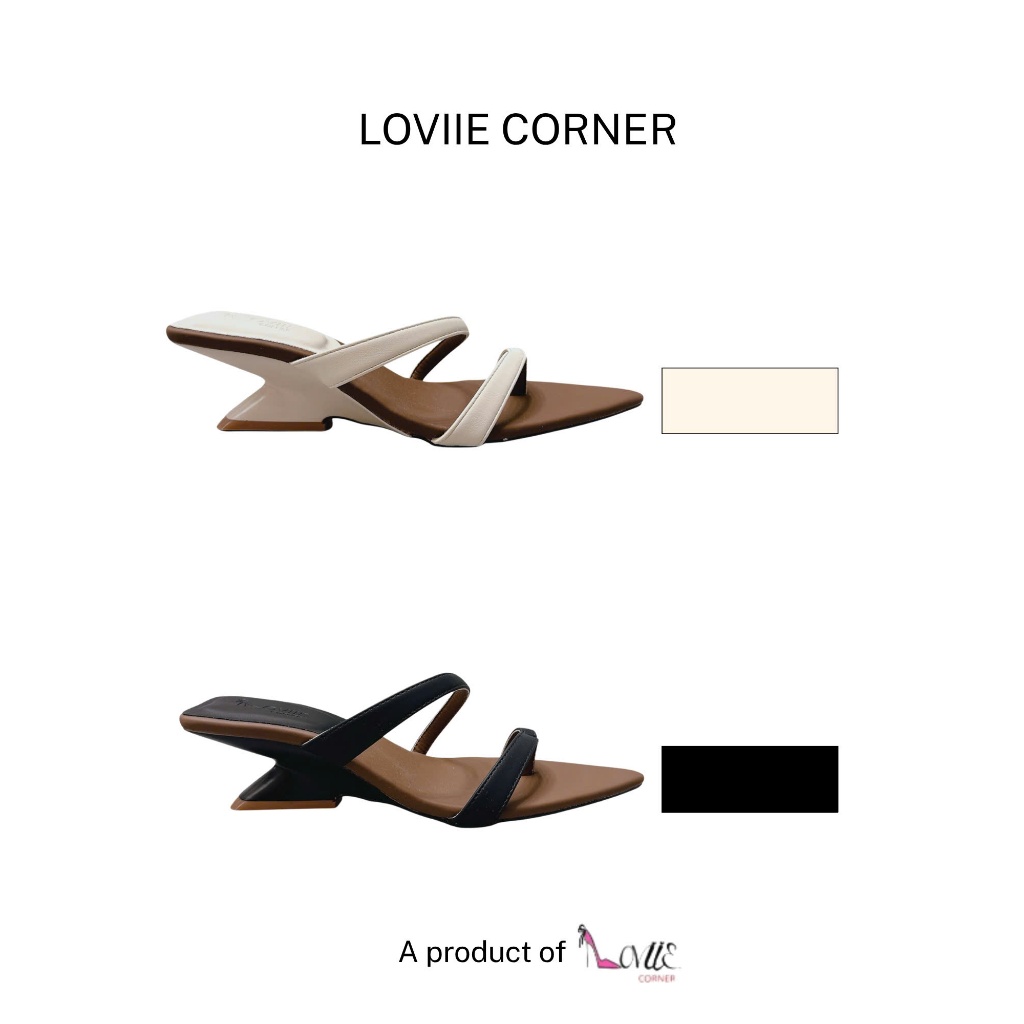LOVIIECORNER - DÉP CAO GÓT THỜI TRANG QUAI NGANG BẢNG TO SANG CHẢNH  - GUỐC NỮ GÓT KHOÉT MŨI VUÔNG -