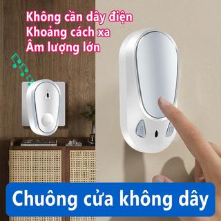 Chuông cửa không dây,25 tùy chọn nhạc chuông cảm biến khoảng cách siêu dài 300 mét thích hợp cho khách sạn, căn hộ, gia