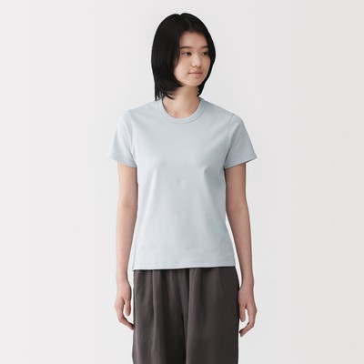 [26SS] MUJI Áo Thun Cổ Tròn Tay Ngắn Chống Thấm Mồ Hôi Vải Cool Touch