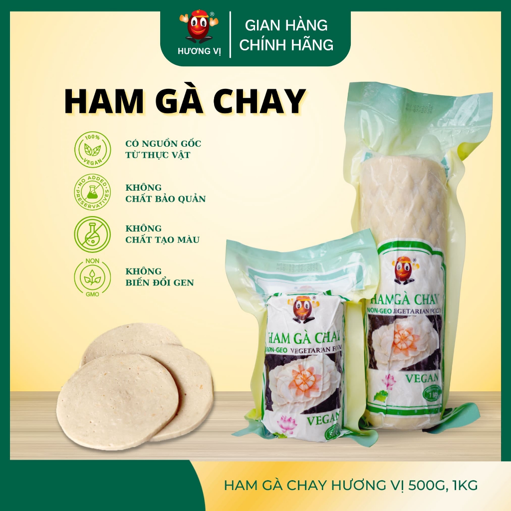 HAM CHAY HƯƠNG VỊ 1KG - Thịt Chay Đạm Thực Vật – Nguyên Liệu Nấu Món Chay, Lẩu Chay