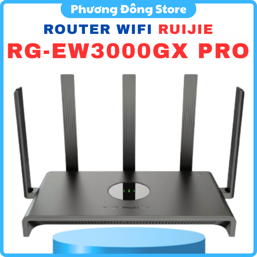 ROUTER WIFI 6 RUIJIE REEYE RG-EW3000GX PRO - Tốc độ Cao, Tín hiệu Mạnh, Hỗ trợ 2 băng tần, Truy cập 