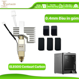 UniTak3D in 3D Đầu in gốm Carbon Centauri Thay đầu in Extruder với kích thước 0.4mm Có vỏ silicon và bàn chải 3D207P