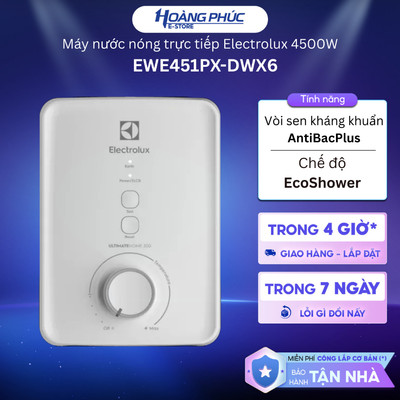 Máy Nước Nóng Trực Tiếp Electrolux 4500W EWE451PX-DWX6 {Toàn Quốc}