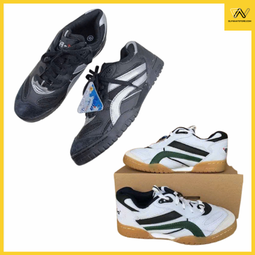 Giày Bata Thể Thao Nam Trắng Sọc Đen Cầu Lông Học Sinh Đá Banh Thượng Đình Asia Sport Êm Vải Đế Cao 