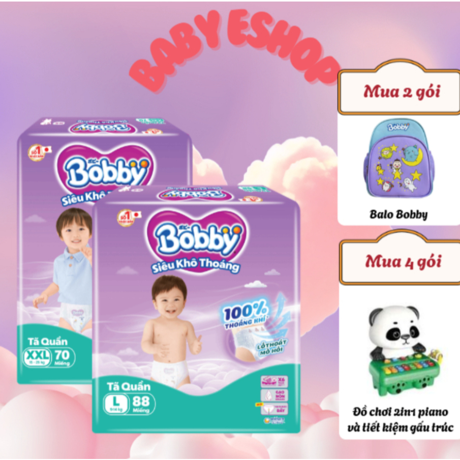 Tã quần Bobby Ultra+ size M96 L88 XL74 XXL68