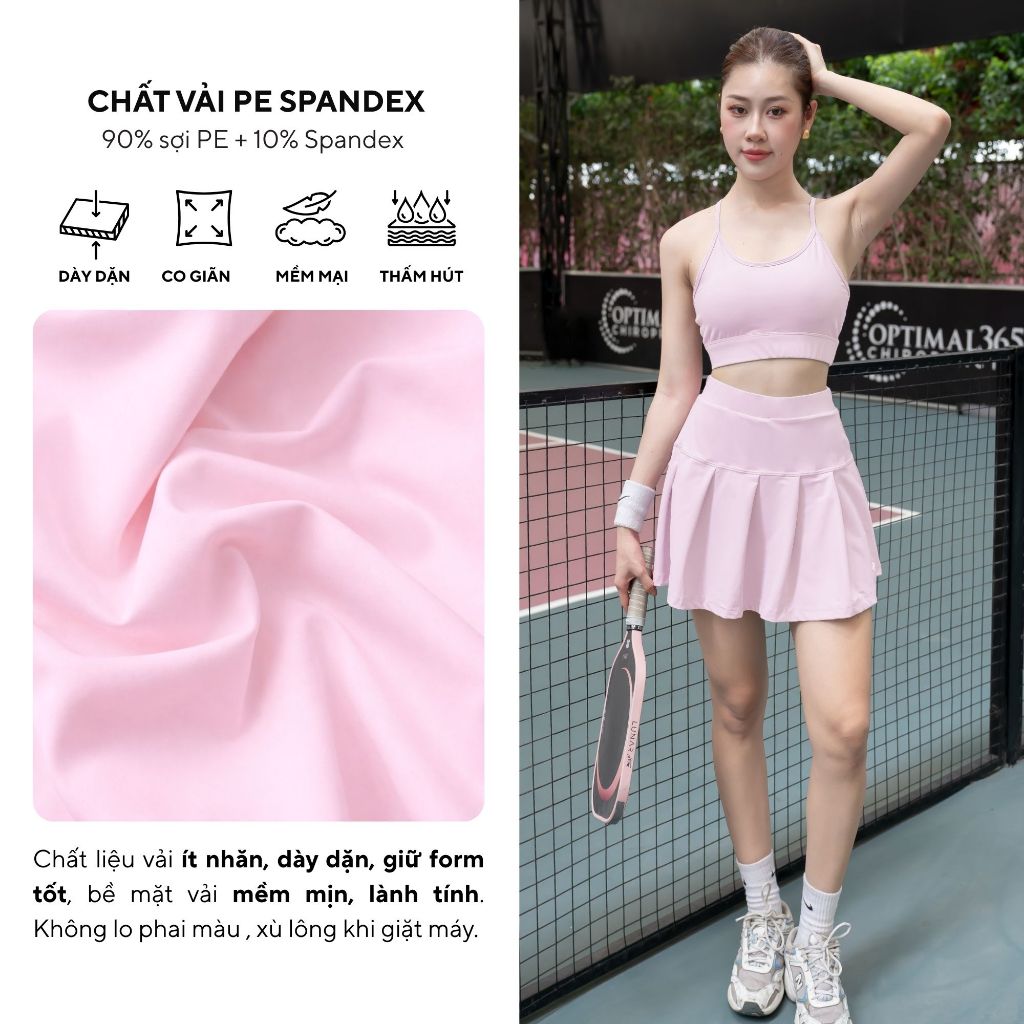 Chân váy pickle ball xếp ly thể thao 2 lớp Reeta chất vải co giãn mềm mịn tập pickle ball, golf, tennis,cầu lông…-A014 | BigBuy360 - bigbuy360.vn