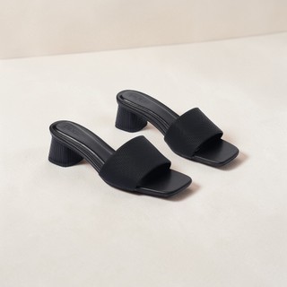 Guốc Cao Gót 5cm Nữ Kiểu Kẻ Ngang Pixie E117