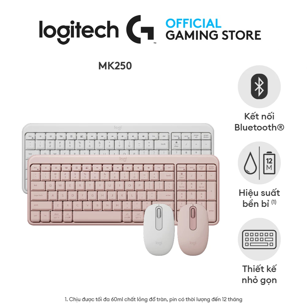 Logitech MK250 Compact Wireless Combo - Bluetooth Keyboard