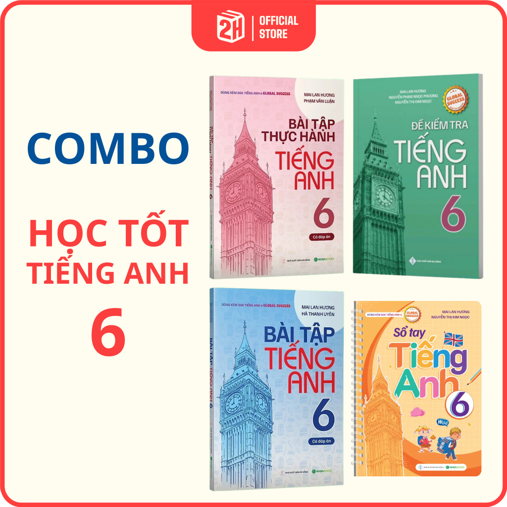 Combo Học Tốt Tiếng Anh 6 Global Success, Bài tập Tiếng Anh, Sổ tay Tiếng Anh, Đề kiểm tra Tiếng Anh