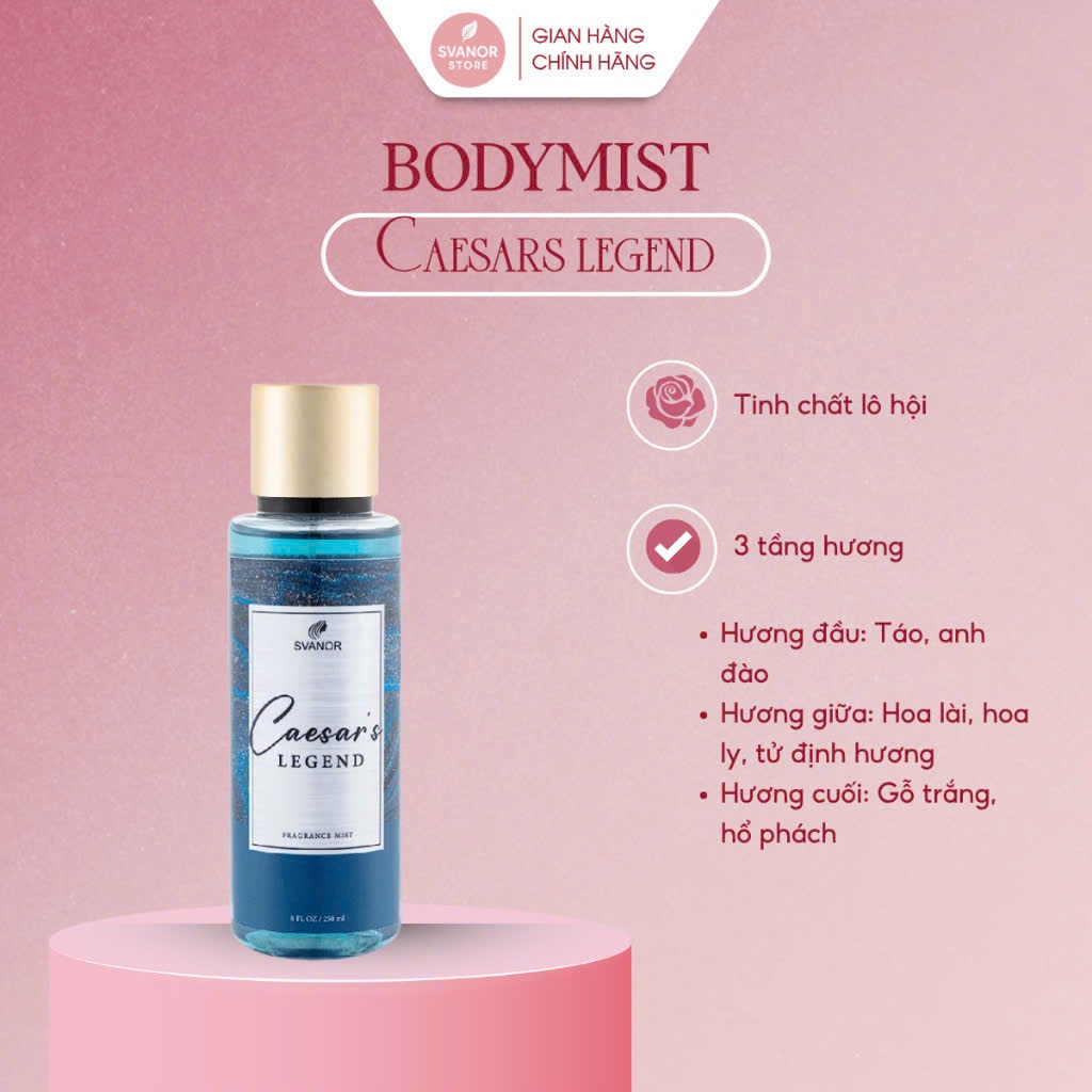Body Mist SVARNO In The Gondola 250ml - Nước Hoa Toàn Thân Hương Tinh Khiết, Sang Trọng